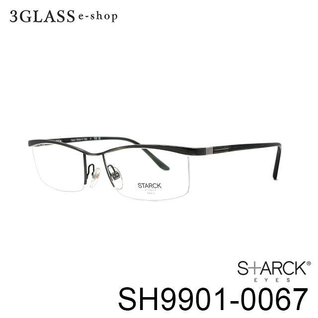 STARCK EYES （スタルクアイズ) SH9901-0067カラー 0067(アンティークシルバ―/黒ドット) 56mm メガネ 眼鏡  サングラスstarck eyes sh9901-0067【店頭受取対応商品】